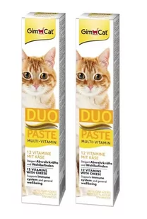 GIMBORN Gim Cat Pasta Multi-Vitamin Duo z serem 2x50g - Suplementy i witaminy dla psów - miniaturka - grafika 1