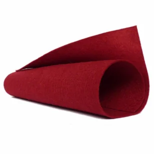 Filc 1mm, wełna/wiskoza, 20x30 cm- bordo - Dekoratorstwo - miniaturka - grafika 1