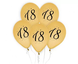 Balony lateksowe na osiemnastkę 18 - 30 cm - 5 szt. - Urodziny dla dorosłych - miniaturka - grafika 1