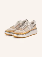 Sneakersy damskie - Chloé Sneakersy Nama beige - miniaturka - grafika 1