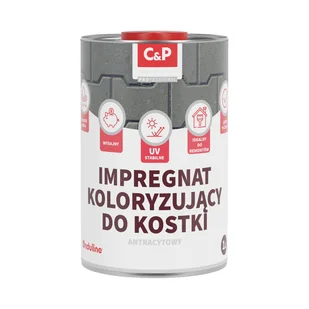 Impregnat do kostki brukowej koloryzujący antracytowy C&P 1 litr - Kleje i inne preparaty budowlane - miniaturka - grafika 1