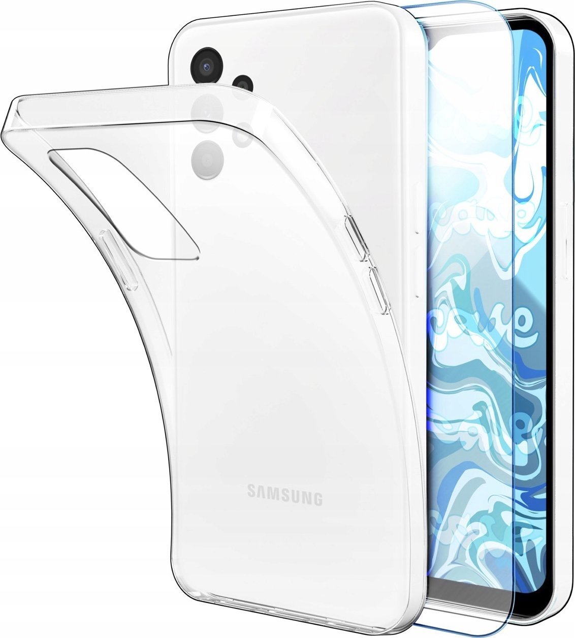 Hello Case Etui Do Samsung Galaxy A13 5G / A04s Przezroczyste, Silikonowe Szkło