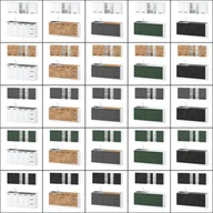 Meble kuchenne - Meble Kuchenne Drewniane Z Blatem Kuchnia Nowoczesna Rest 2.0m Dąb Wotan - miniaturka - grafika 1