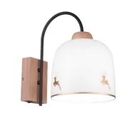 Lampy ścienne - Kolarz A1352.61.Au.100-Kinkiet NONNA 1xE27/60W/230V jeleń dąb/biały/złoty - miniaturka - grafika 1