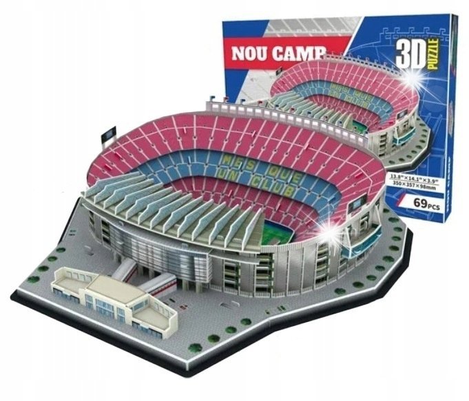 Puzzle 3D Stadion Piłkarski FC Barcelona Camp Nou LA LIGA Duży 69 el.