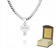 Biżuteria dla dzieci - Srebrny łańcuszek + KRZYŻYK PRAWOSŁAWNY 50cm P2K28 - miniaturka - grafika 1