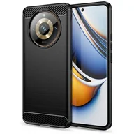 Etui i futerały do telefonów - Etui REALME 11 PRO / 11 PRO+ Tech-Protect TPU Carbon czarne - miniaturka - grafika 1