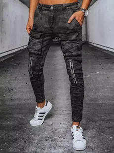 Spodnie męskie jeansowe bojówki czarne Dstreet UX3580-32 - Spodnie męskie - miniaturka - grafika 1