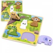 Układanki dla dzieci - VIGA Drewniana Układanka Puzzle Zwierzątka Las do Dopasowania - miniaturka - grafika 1