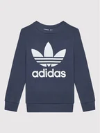 Bluzy dla chłopców - Adidas Bluza Treofil Crew HD2017 Granatowy Regular Fit - miniaturka - grafika 1