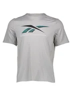 Koszulki sportowe męskie - Reebok Koszulka sportowa "TS AC Graphic Tee" w kolorze jasnoszarym - miniaturka - grafika 1