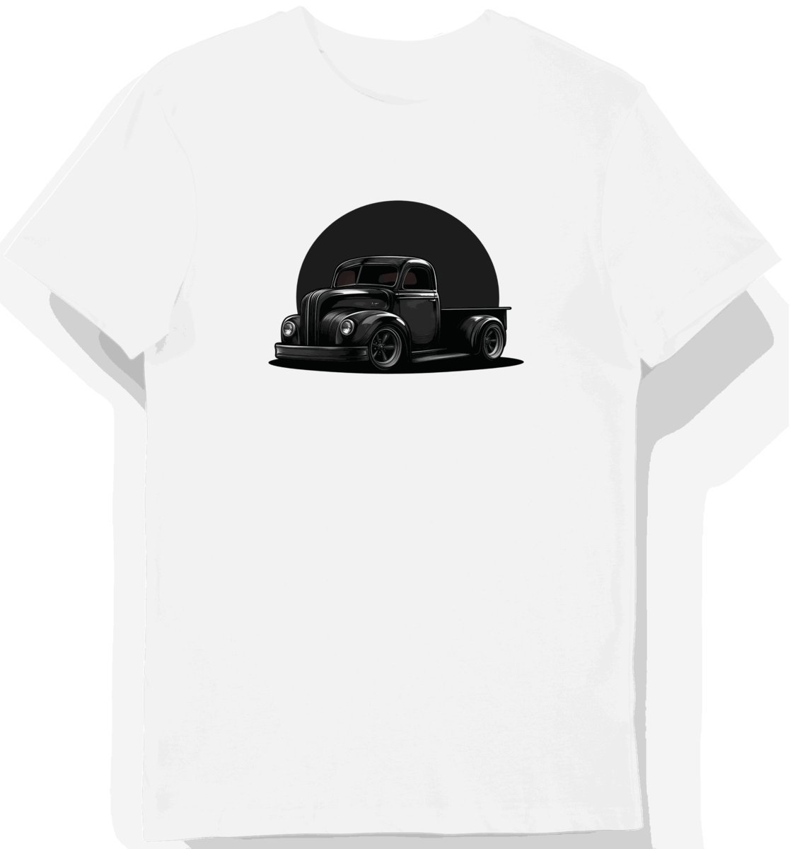 Koszulka męska biała z nadrukiem klasycznego tira L