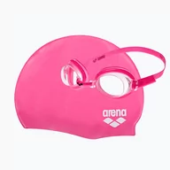 Pływanie - Arena Okulary + czepek Pool Set Jr fuchsia clear/fuchsia white 3468335124056 - miniaturka - grafika 1