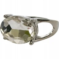 Pierścionki - Srebrny Pierścionek Duża Cyrkonia Kamień ze Stali Chirurgicznej Vintage - miniaturka - grafika 1