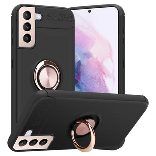 Pokrowiec Do Samsung Galaxy S21 PLUS Etui w CZARNO - RÓŻOWE ZŁOTO TPU Silikon Obudowa Plecki Case Cover Ochronny Cadorabo - Etui i futerały do telefonów - miniaturka - grafika 1