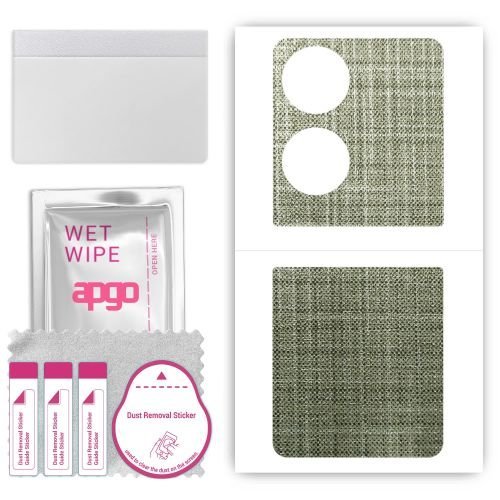 folia naklejka skórka strukturalna na TYŁ do Huawei Pocket S - Tkanina Lniana - apgo SKINS