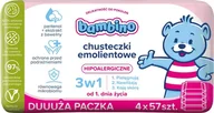 Chusteczki nawilżane - NIVEA Bambino Chusteczki emolientowe 3w1 hipoalergiczne 4 x 57 szt - miniaturka - grafika 1