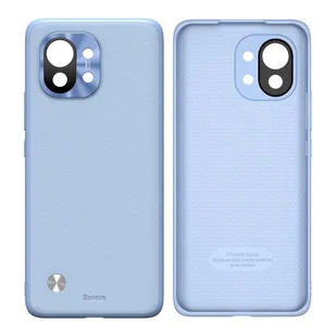 Baseus Alloy Leather Case wytrzymałe etui pokrowiec z osłoną na aparat Xiaomi Mi 11 fioletowy (WIXM11-05) WIXM11-05 - Etui i futerały do telefonów - miniaturka - grafika 1