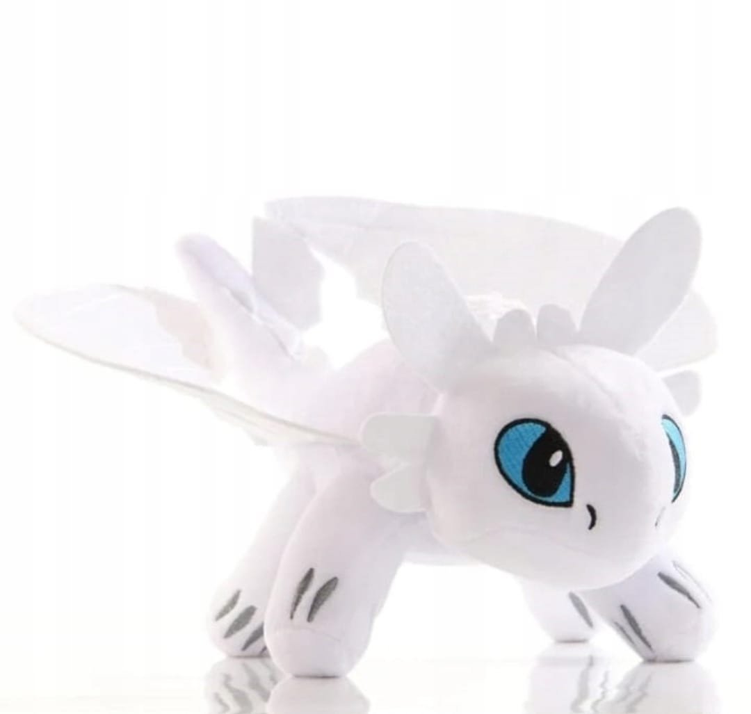 Pluszowa Biała Furia 30 cm - Maskotka Jak Wytresować Smoka