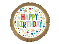 Balony i akcesoria - Balon foliowy urodzinowy Happy Birthday - cm - miniaturka - grafika 1
