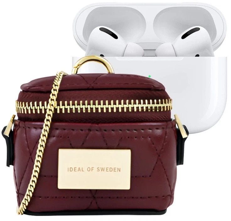 Ideal of Sweden Poppy AirPods Zip Bag Quilted Ruby