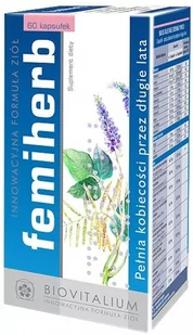 BIOVITALIUM BIOVITALIUM FEMIHERB W OKRESIE MENOPAUZY 60 KAPS. - Suplementy naturalne - miniaturka - grafika 1