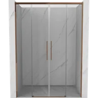 Ścianki i drzwi prysznicowe - Mexen Rox drzwi prysznicowe rozsuwane 140 cm, transparent, różowe złoto - 8C2-140-002-60-00 - miniaturka - grafika 1