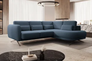 DOMO-HOME Narożnik z funkcją spania ILUSIO L - Nowoczesny narożnik o wysokim komforcie siedzenia 250x205cm Regulowane oparcie Wysokiej jakości materiały i stylowy design Kolor niebieski Lewy - Narożniki DOMO-HOME Narożnik z funkcją spania ILUSIO L - Nowoczesny narożnik o wysokim komforcie siedzenia 250x205cm Regulowane oparcie Wysokiej jakości materiały i stylowy design Kolor niebieski Lewy - Narożniki - miniaturka - grafika 1