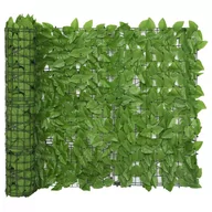 Parawany - Parawan balkonowy, zielone liście, 500x100 cm - miniaturka - grafika 1