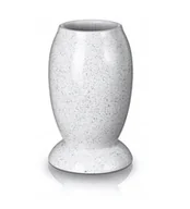 Wazony i flakony - Wazon Ceramiczny Nagrobny Cmentarz 22Cm Biały - miniaturka - grafika 1