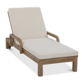 Meble ogrodowe - Leżak ogrodowy z poduszką Marigold - Furrore - miniaturka - grafika 1