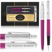 Zestawy piśmiennicze - ZESTAW PIORO I DLUGOPIS PARKER JOTTER RÓŻOWY Z GRAWEREM+DEDYKACJA GRATIS - miniaturka - grafika 1