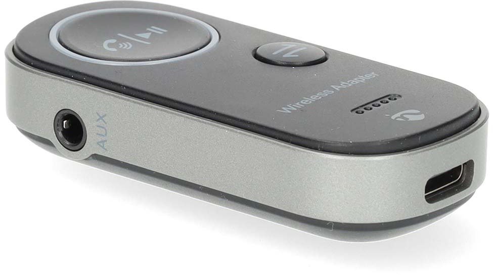 Nedis BTTC2500BK odbiornik muzyki przez bluetooth 8 m srebrny, czarny