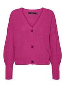 Swetry damskie - VERO MODA Damski kardigan Vmlea Ls V-Neck Cuff Noos, różowy, S - miniaturka - grafika 1