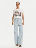 Koszulki i topy damskie - Just Cavalli T-Shirt 78PAHA01 Biały Regular Fit - miniaturka - grafika 1