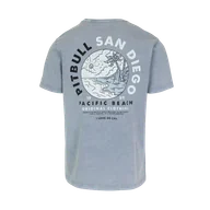Koszulki sportowe męskie - Pit Bull T-Shirt Koszulka Planet Surf Washed Blue - miniaturka - grafika 1
