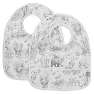 Jollein - 2 Śliniaczki Wodoodporne Pimpelmees - Forest Animals - Śliniaki i fartuszki - miniaturka - grafika 1