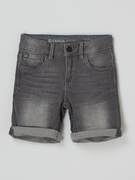 Spodnie i spodenki dla chłopców - Szorty jeansowe o kroju slim fit z dodatkiem streczu model ‘Xevi’ - miniaturka - grafika 1