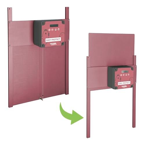 Kerbl Hobbyfarming Automatyczne drzwi dla kur, sterowanie Easy Protect z drzwiami, edycja Rosé
