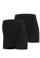 Spodenki damskie - MAMSY Women's Duo Boxer szorty, czarne, X XXL (2 sztuki), czarny, XL-XXL - miniaturka - grafika 1