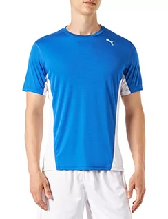 Koszulki męskie - PUMA Puma Cross the Line Tee T-shirt męski niebieski Team Power Blue-puma White 152 515100 - grafika 1