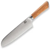 Noże kuchenne - Nóż Santoku SOK OLIVE SUNSHINE DAMASCUS Dellinger 17,5 cm - miniaturka - grafika 1
