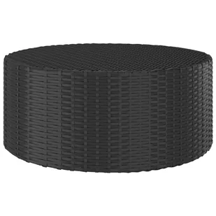 vidaXL Lumarko Stolik herbaciany, czarny, 68x68x30 cm, polirattan! 310467 - Stoły ogrodowe - miniaturka - grafika 1