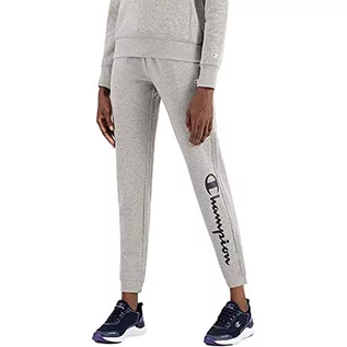 Spodnie sportowe damskie - Champion Legacy American Classics Fleece Big Logo Rib Cuff Spodnie dresowe damskie, Grigio Melange Chiaro, S - grafika 1