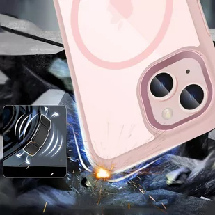 Etui APPLE IPHONE 15 Tech-Protect Magmat MagSafe transparentne różowe - Etui i futerały do telefonów - miniaturka - grafika 2