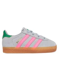Buty dla dziewczynek - Sneakersy adidas Gazelle Comfort Closure Elastic Laces IH6477 Szary - miniaturka - grafika 1