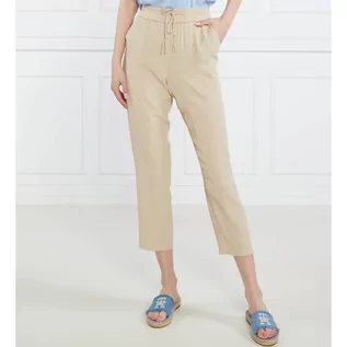 Spodnie damskie - Marella SPORT Spodnie | Regular Fit | z dodatkiem jedwabiu - grafika 1