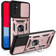 Etui i futerały do telefonów - Hurtel Hybrid Armor Camshield etui Samsung Galaxy A13 5G pancerny pokrowiec z osłoną na aparat różowe - miniaturka - grafika 1