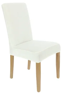 Pokrowiec krzesło welur plusz ecru elastyczny [21wr] - Pokrowce na meble - miniaturka - grafika 1