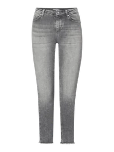 Jeansy o kroju skinny fit z naszywką z logo - Spodnie damskie - miniaturka - grafika 1